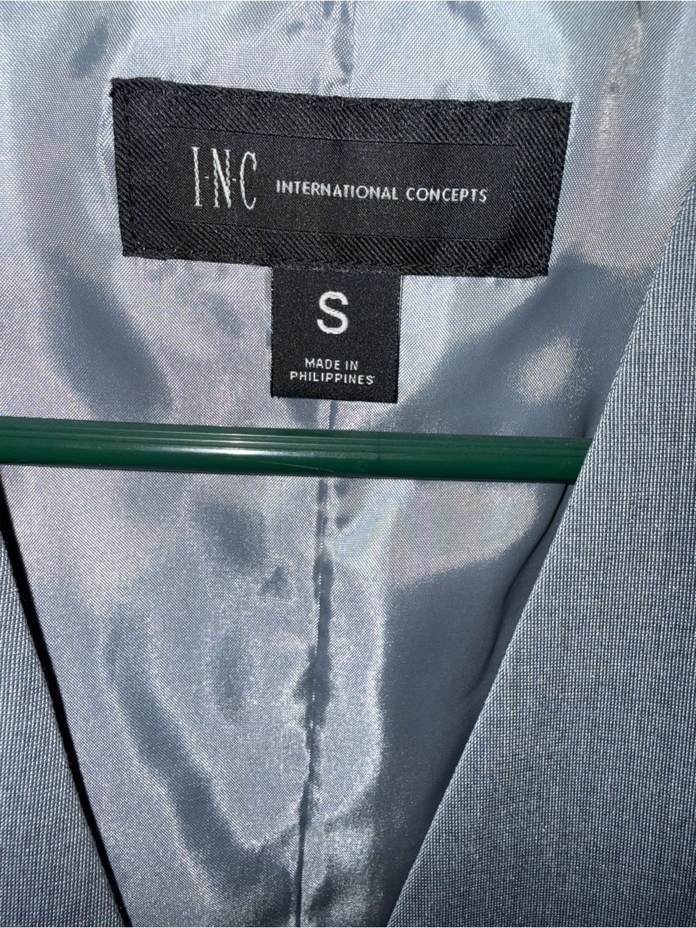 INC International Concepts Silver Gray Suit Vest Size S